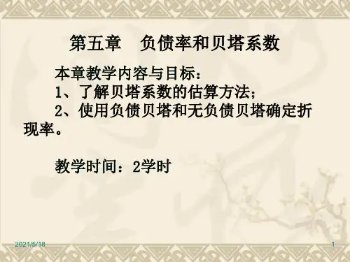 第五章-负债率和贝塔系数