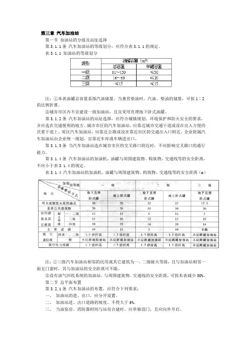 汽车加油站设计规范