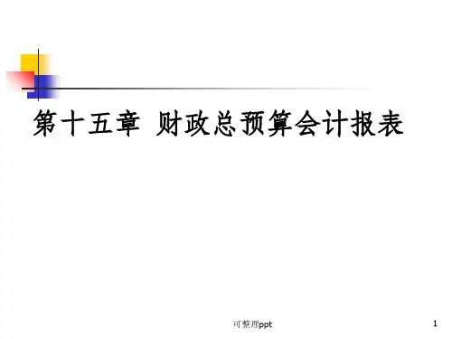 《总预算会计报表》PPT课件