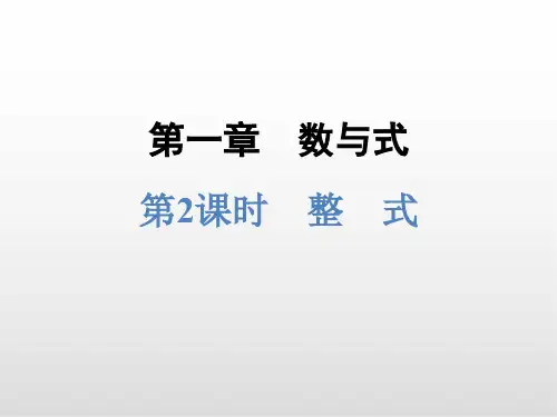 浙江中考数学课件PPT 第2课时 整 式