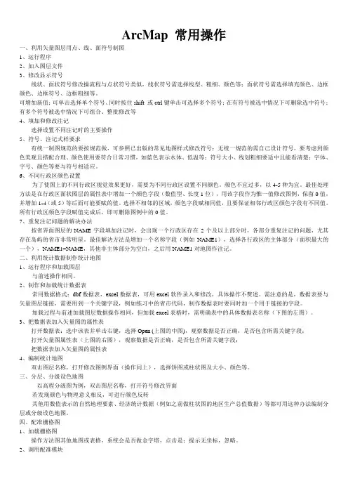 ArcMap常用操作