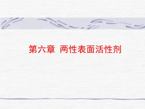 表面活性剂第六章+两性离子表面活性剂讲解