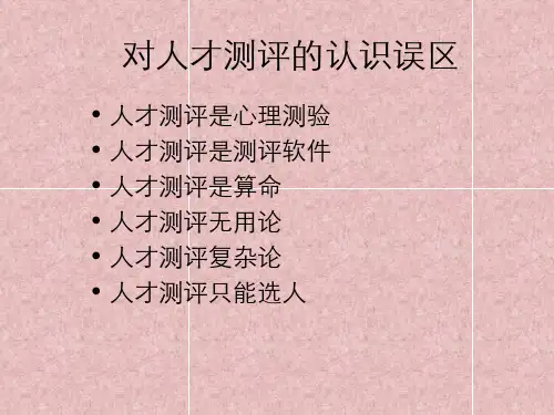 HR人才测评提升管理价值ppt课件