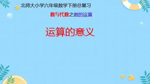 北师大版六年级下册数学《《总复习 数与代数》》(课件)(共14张PPT)