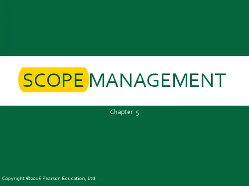 项目管理Project management课件Chapter 5 Slides_Scope Management