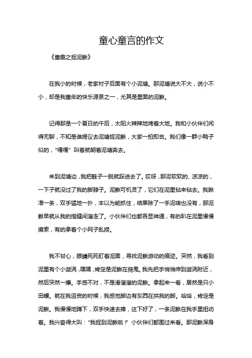 童心童言的作文