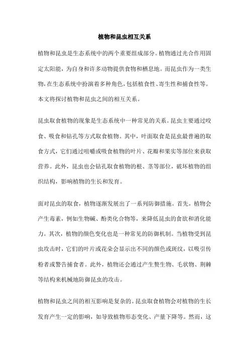 植物和昆虫相互关系