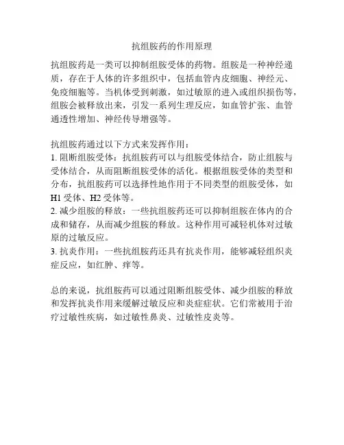 抗组胺药的作用原理