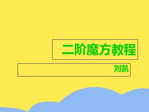 二阶魔方还原教程标准版文档