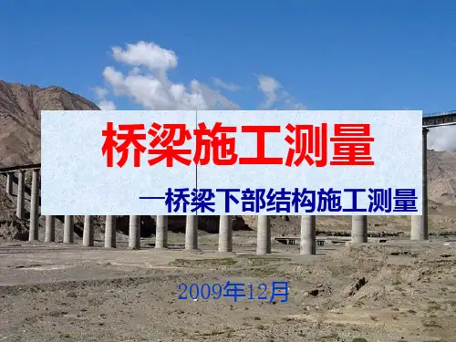 桥梁墩台施工放样PPT课件
