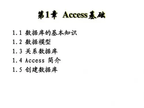 ACCESS基础