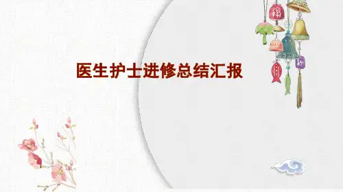 医生护士进修总结汇报PPT总结模板 内容完整