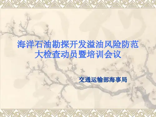 海事局-海洋石油勘探开发溢油风险防范大检查