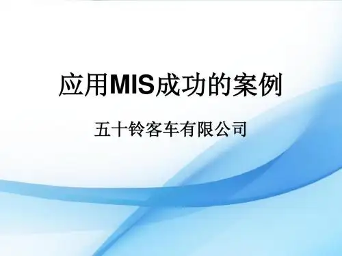 应用MIS成功的案例