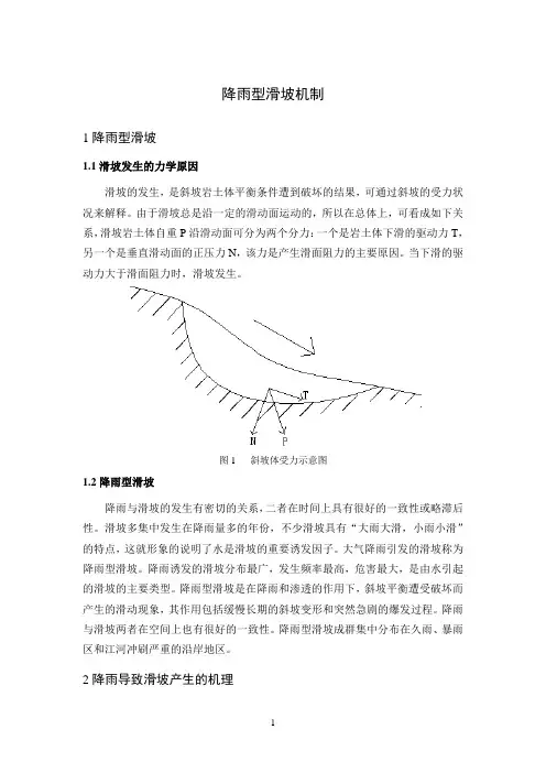降雨型滑坡机制