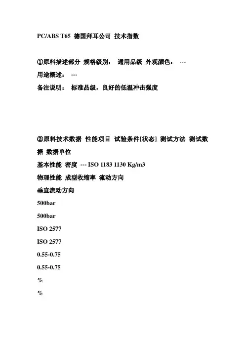 PC—ABS参数1