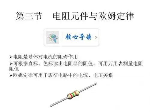 第三节电阻原件与欧姆定律