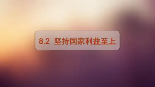 《坚持国家利益至上》ppt经典课件
