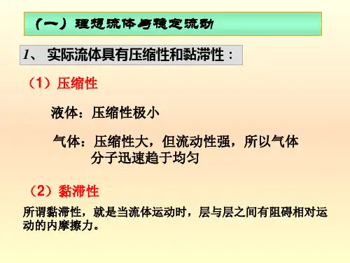 第一节 理想流体与稳定流动