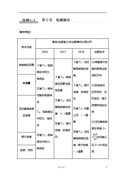 2020版 物理 高考冲刺总复习--电磁感应--第十章 第1讲(新高考)