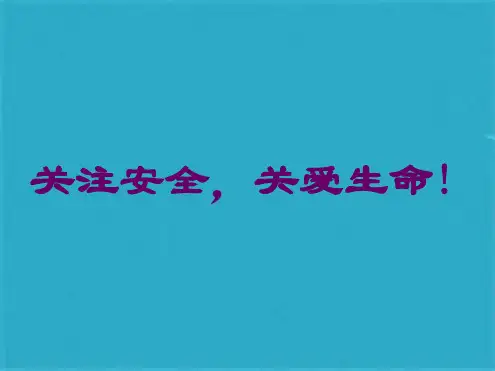 中学安全教育主题班会《关注安全关爱生命》课件(共47张PPT)