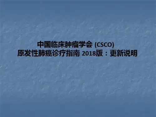 CSCO肺癌指南更新说明ppt课件