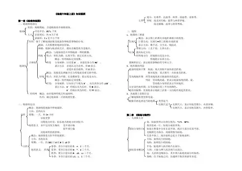 (word完整版)鲁教版六年级地理上册知识梳理