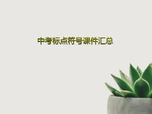 中考标点符号课件汇总42页PPT