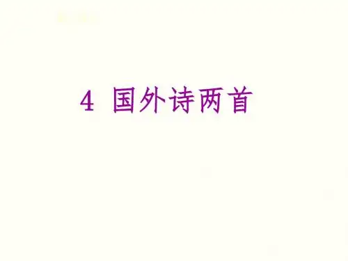 【最新】人教版九年级语文下册4 外国诗两首精品课件