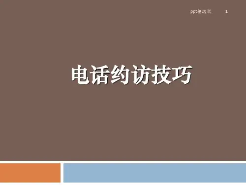 电话约访客户ppt课件