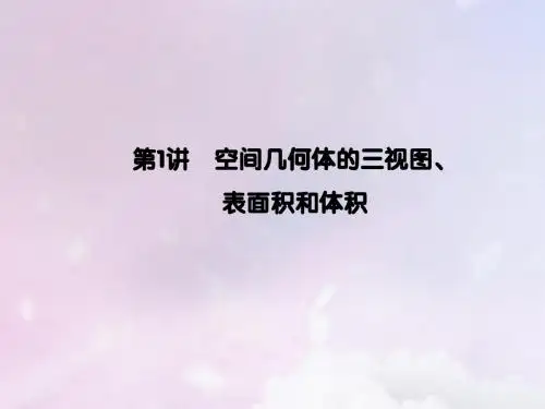 高考数学大二轮复习专题五立体几何第1讲空间几何体的三视图表面积和体积课件理