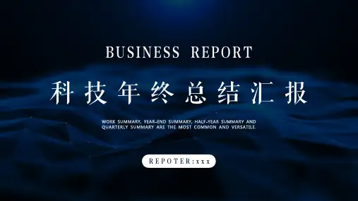 科技项目总结科技成果PPT
