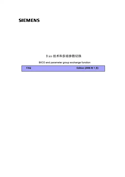 BICO技术和多组参数切换