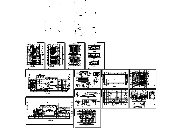 影剧院全套建筑施工cad设计方案图纸
