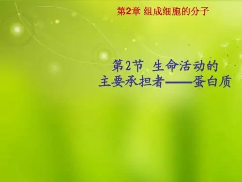 高中生物《第二章 第二节 生命活动的主要承担着 蛋白质》课件1 新人教版必修1