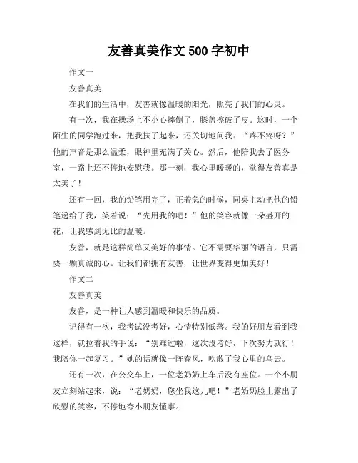 友善真美作文500字初中