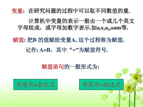 数学：2.2《变量与赋值》课件