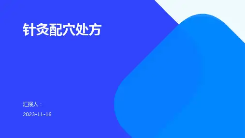 针灸配穴处方