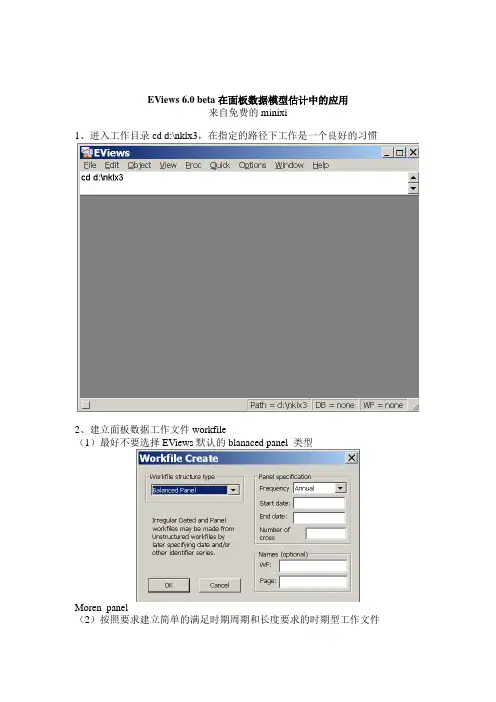 EViews_6[1].0_beta面板数据模型估计,详细!