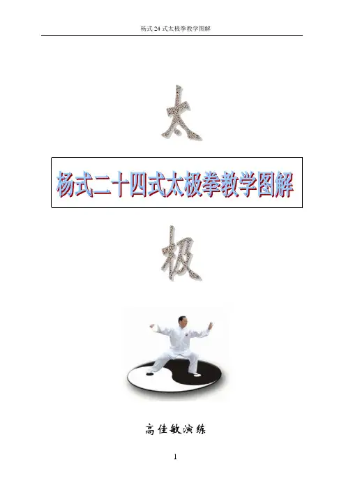高佳敏杨式24式太极拳_拳谱_图谱