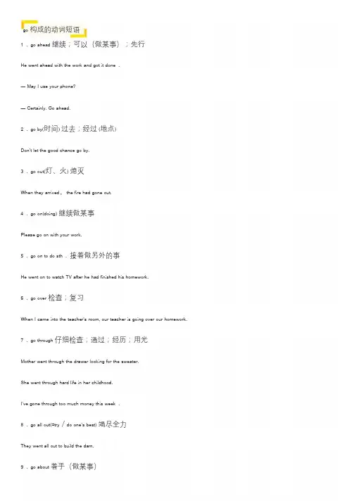 高考常用的动词短语搭配(II)