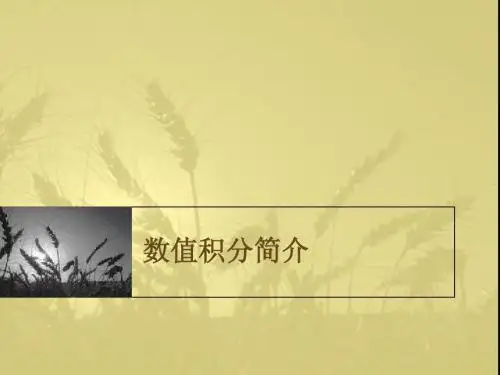数值积分简介