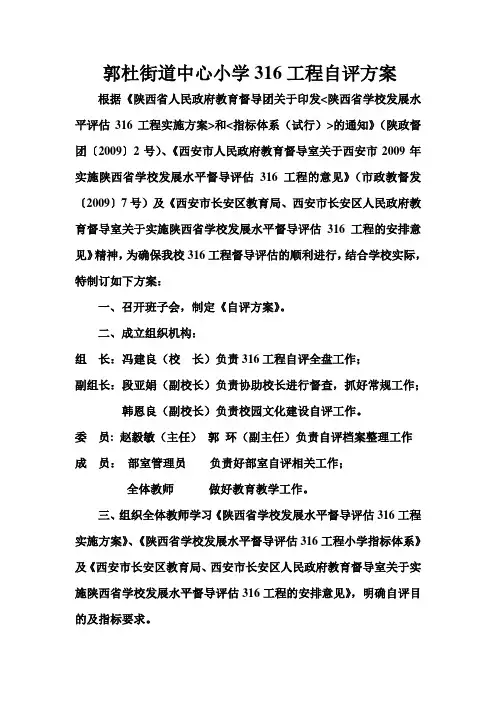 316工程评估方案