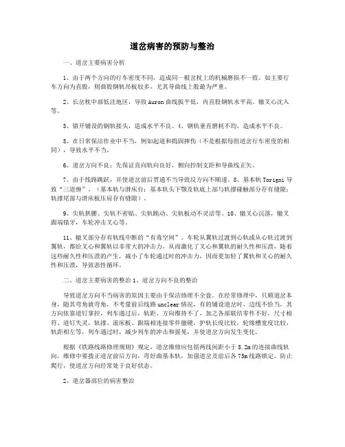 道岔病害的预防与整治