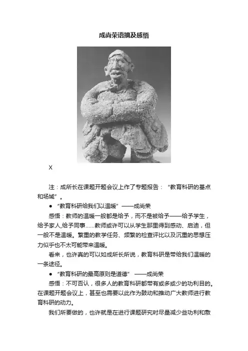 成尚荣语摘及感悟