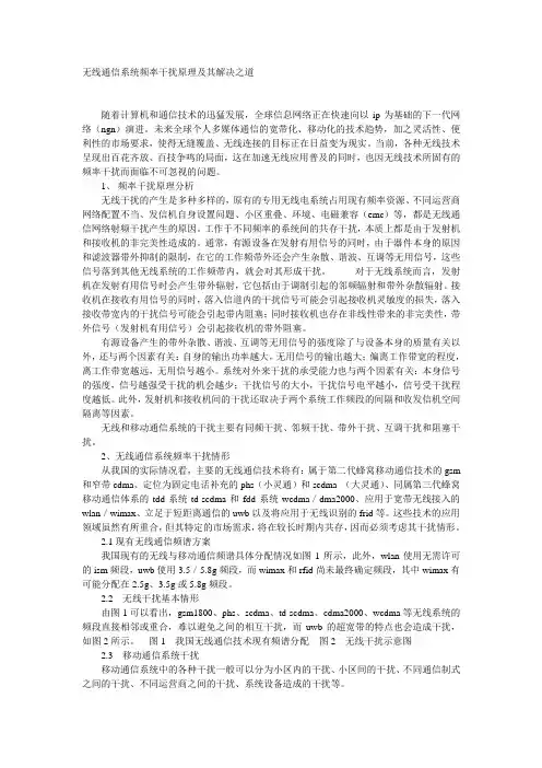 无线通信系统频率干扰原理及其解决之道
