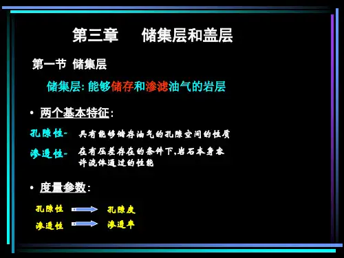 石油地质学第3章储集层与盖层