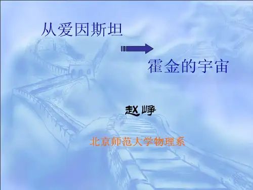 赵峥教授讲座《从爱因斯坦到霍金》
