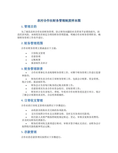 农村合作社财务管理制度样本图