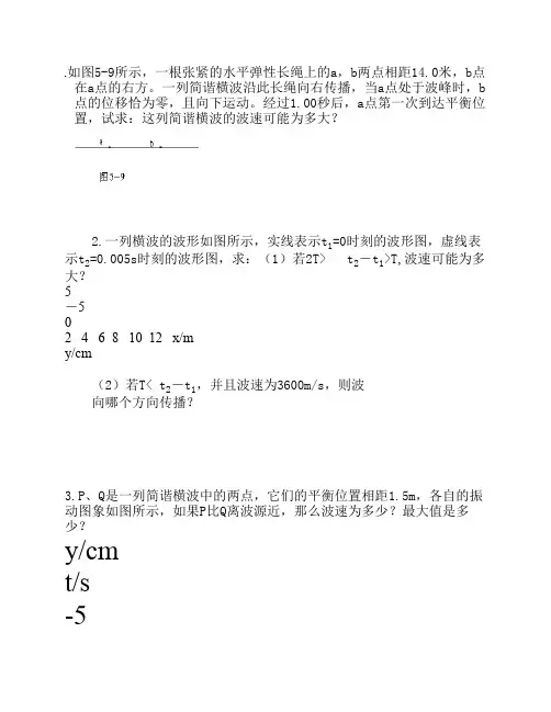 超好机械波计算题汇总